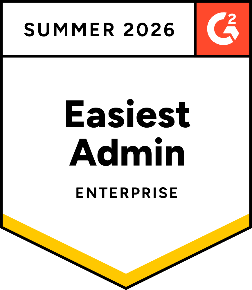 G2 Easiest Admin, Enterprise, Summer 2026