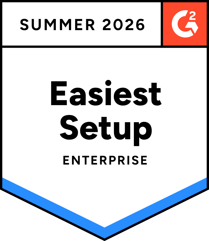 G2 Easiest Setup, Enterprise, Summer 2026