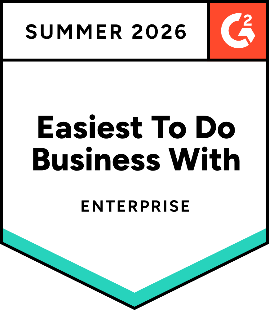 G2 Easiest To Do Business With, Enterprise, Summer 2026